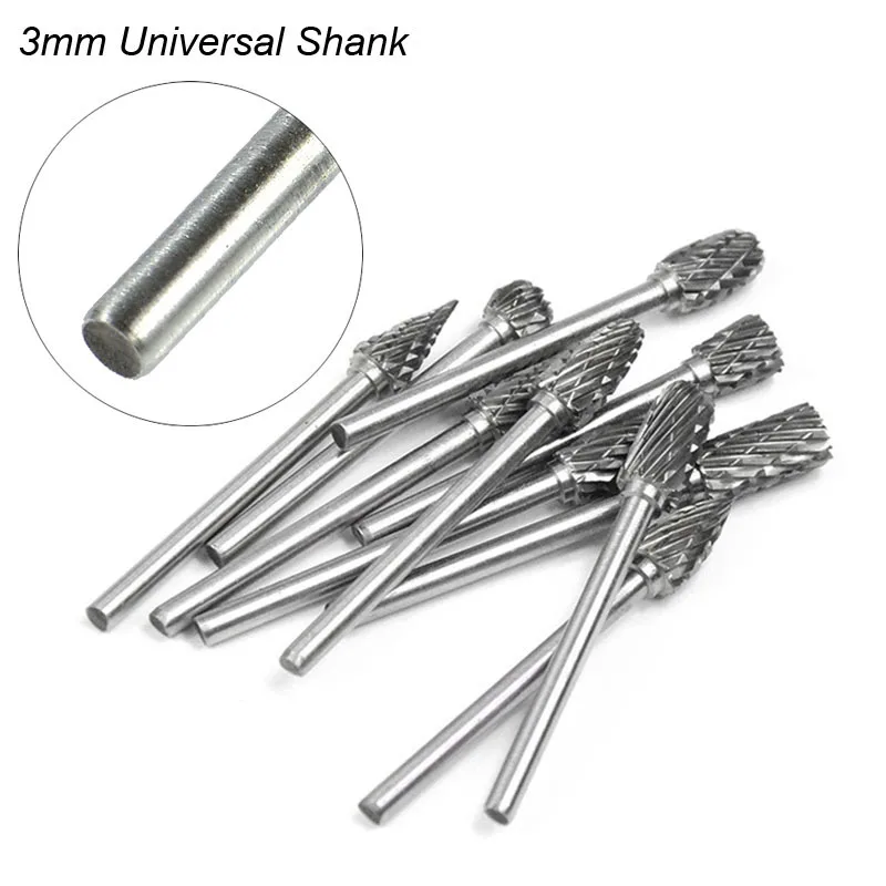 3*6mm Metal Drawing Tungsten cemented carbid Cutter Rotary Tool Burr CNC Engraving Abrasive Tools Metalworking Milling Polishing thumbnail 3