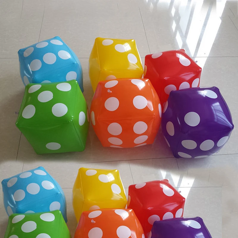 Jumbo PVC Inflatable Dice 28*28CM Playground Carniva Fun Party Supplies Outdoor Entertainment Board Games For Kids Adults thumbnail 5