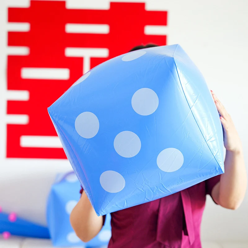 Jumbo PVC Inflatable Dice 28*28CM Playground Carniva Fun Party Supplies Outdoor Entertainment Board Games For Kids Adults thumbnail 4