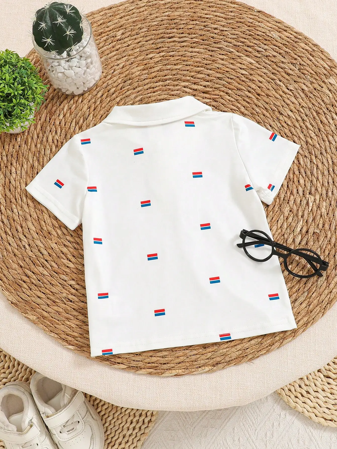 Boys' T-Shirt, Short-Sleeved Summer Children's Polo Shirt Baby T-Shirt Top Korean-Style White Lapel Cool And Trendy thumbnail 3