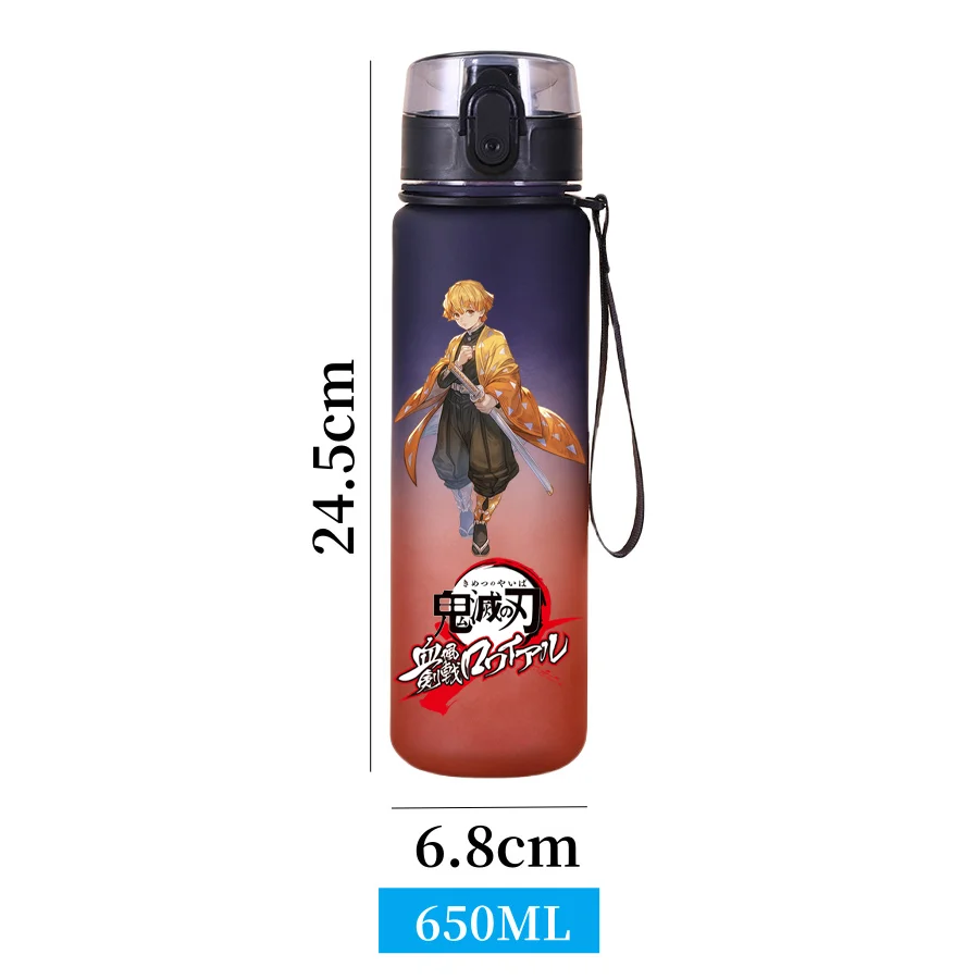 650ML Demon Slayer Kamado Tanjirou Water Bottle Kamado Nezuko Kochou Shinobu Fitness Drink Bottle Kettle Travel Office Jugs thumbnail 5