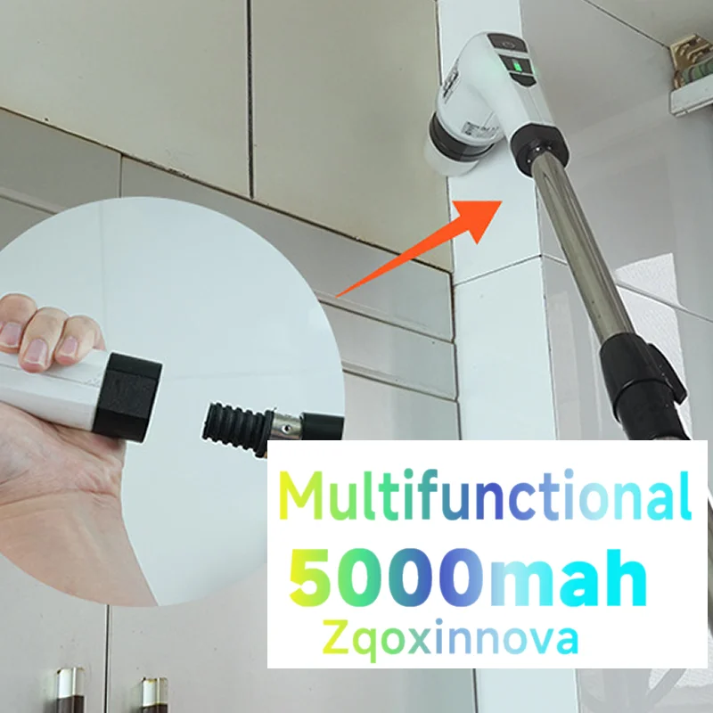 Household Cordless Multipurpose Spin Scrubber Kitchen Gadgets Hair Brushes Bathroom Broom Toilet Mops Electric Cleaning Brush thumbnail 3