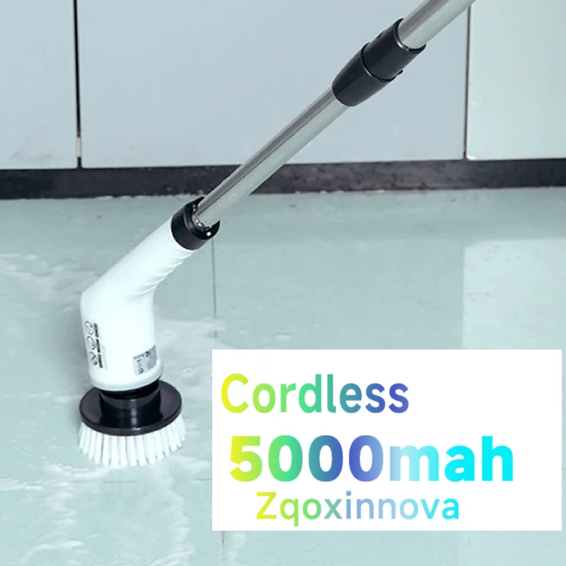 Household Cordless Multipurpose Spin Scrubber Kitchen Gadgets Hair Brushes Bathroom Broom Toilet Mops Electric Cleaning Brush thumbnail 2