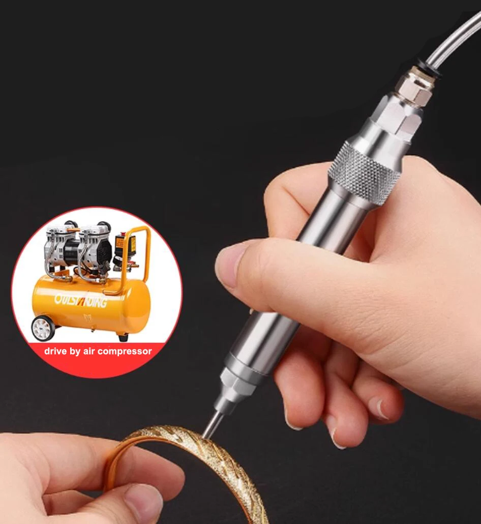 Pneumatic Hammer Handpiece With Accessories, Engraving Tools Diamond Point Jewelry DIY Tools  Air Scribe Engrave Handle