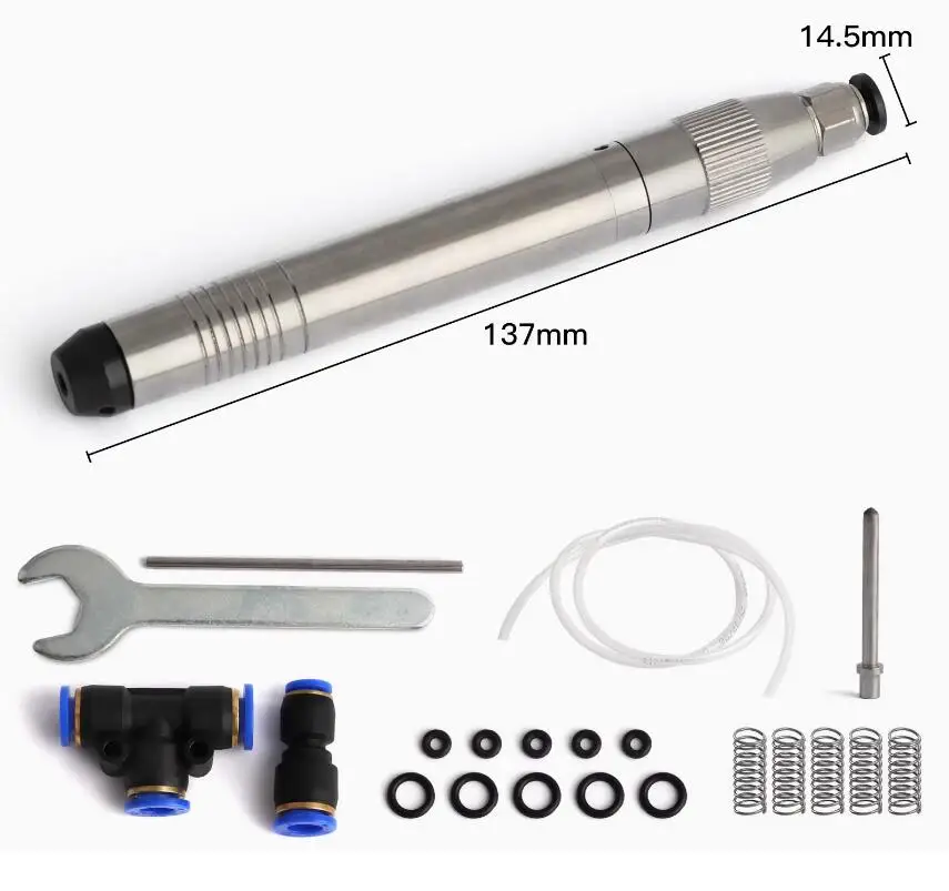 Pneumatic Hammer Handpiece With Accessories, Engraving Tools Diamond Point Jewelry DIY Tools  Air Scribe Engrave Handle thumbnail 2