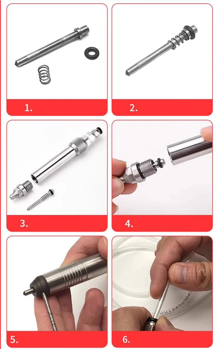 Pneumatic Hammer Handpiece With Accessories, Engraving Tools Diamond Point Jewelry DIY Tools  Air Scribe Engrave Handle thumbnail 4