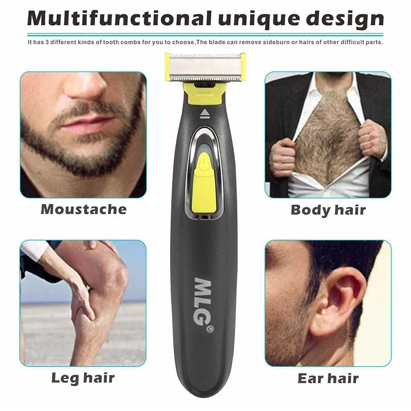 MLG Electric Shaver For Men and Women Portable Full Body Trimmer USB T Shaped Blade Razor For Beard Armpit For Washable thumbnail 5
