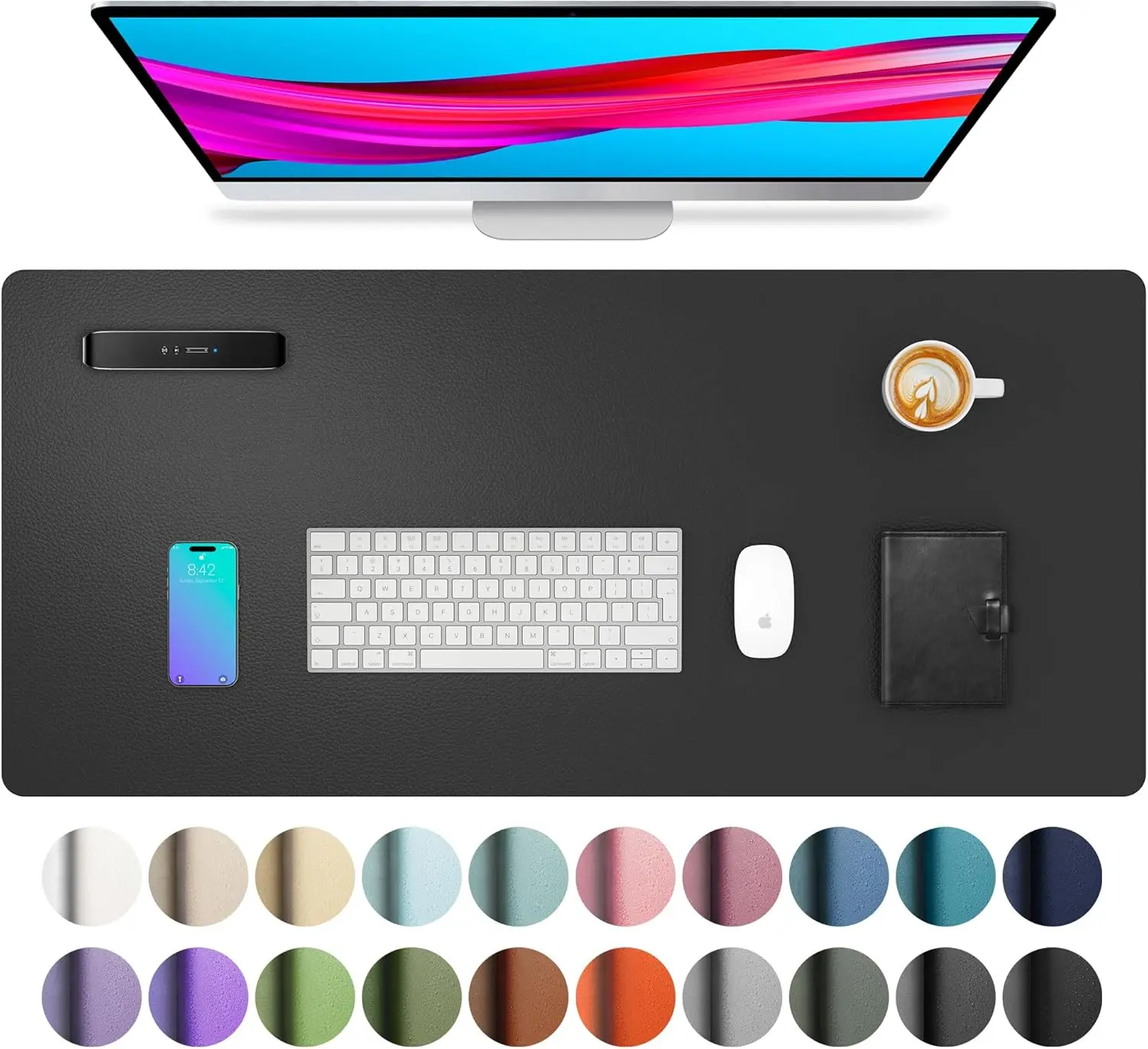 Mouse Pad Large Office Desk Mat ,Waterproof PU Leather Desktop Keyboard Desk Pad Gaming Mousepad Desk Writing Pad for home thumbnail 2