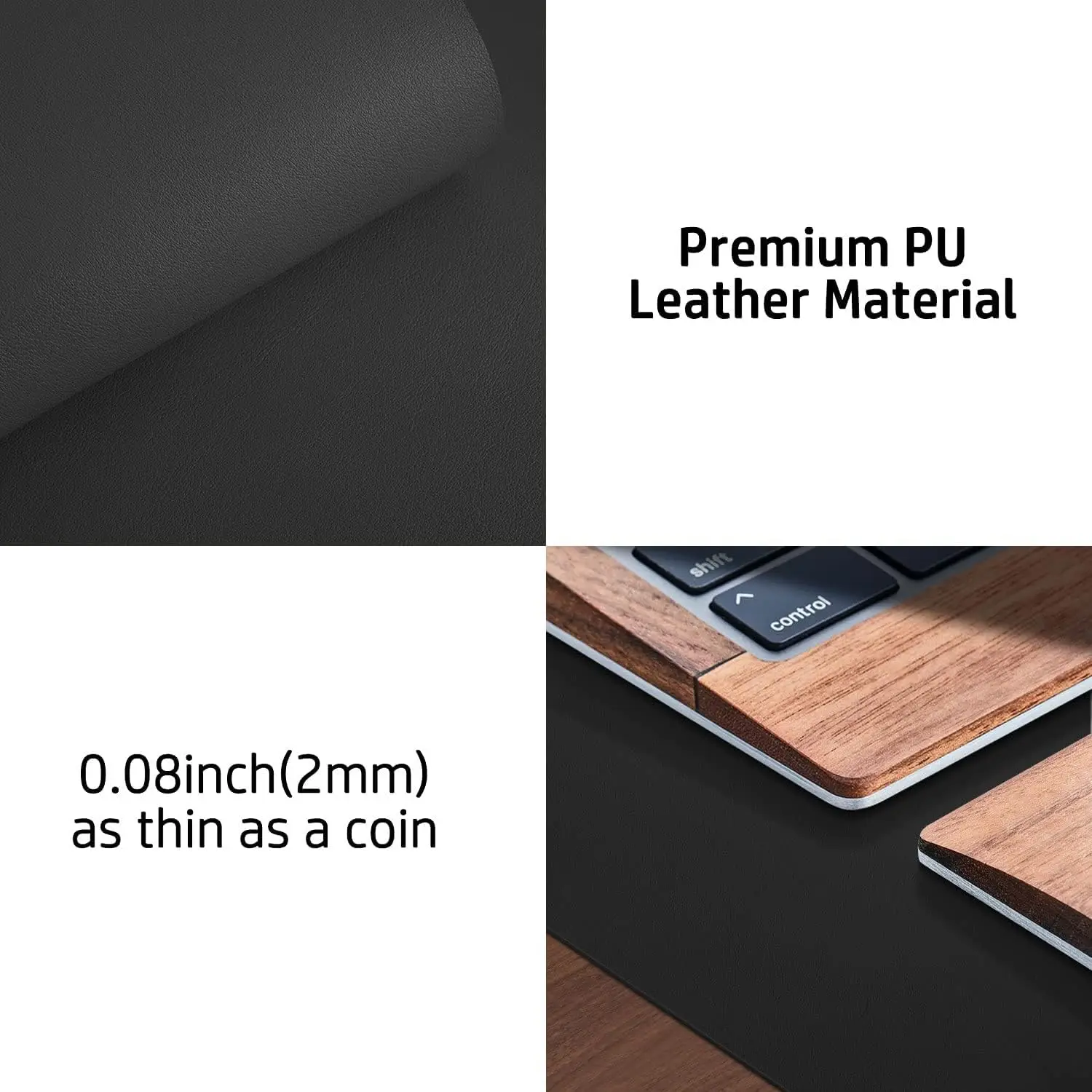 Mouse Pad Large Office Desk Mat ,Waterproof PU Leather Desktop Keyboard Desk Pad Gaming Mousepad Desk Writing Pad for home thumbnail 4