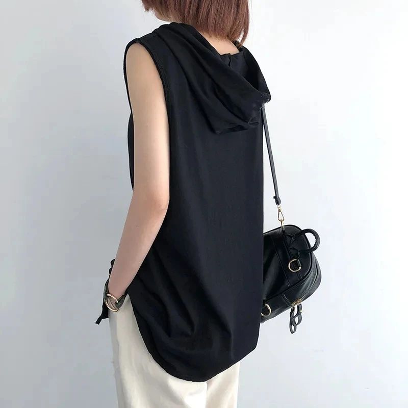 Solid Color 2025 Brand New Men's Tank Tops Vest Sleeveless Tees For Male Hooded Man Vests Tops Hip Hop Men Tank Top T shirt thumbnail 6
