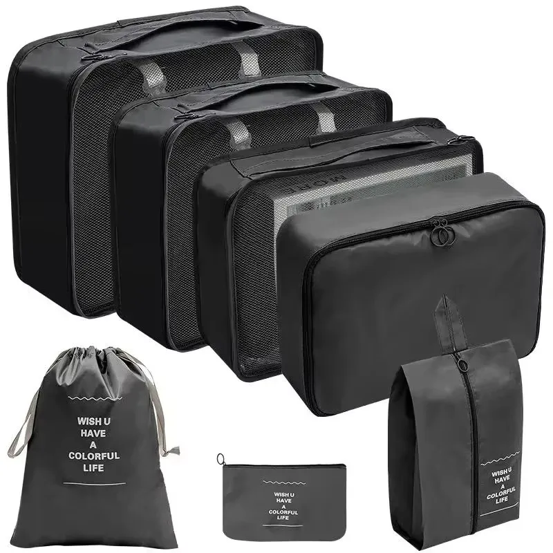 7-Piece Set of Travel Storage Bags, Suitcase Packaging, Cube Suitcase, Satchel Luggage, Clothes and Shoe Organizer Bag, Foldableable, Easy to Take thumbnail 5
