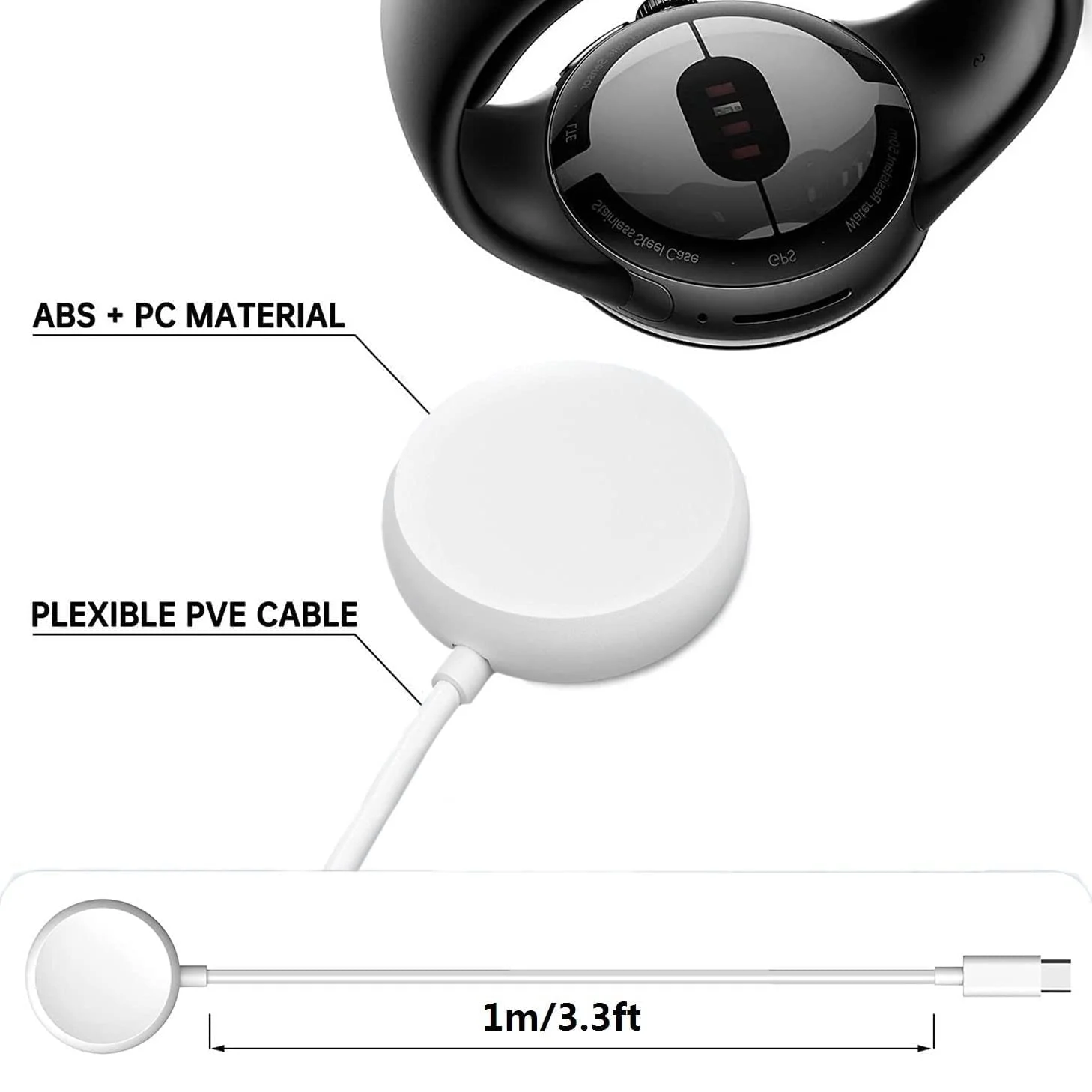 Replacement charger suitable for Google Pixel 1 USB-C Google Watch charging dock thumbnail 2
