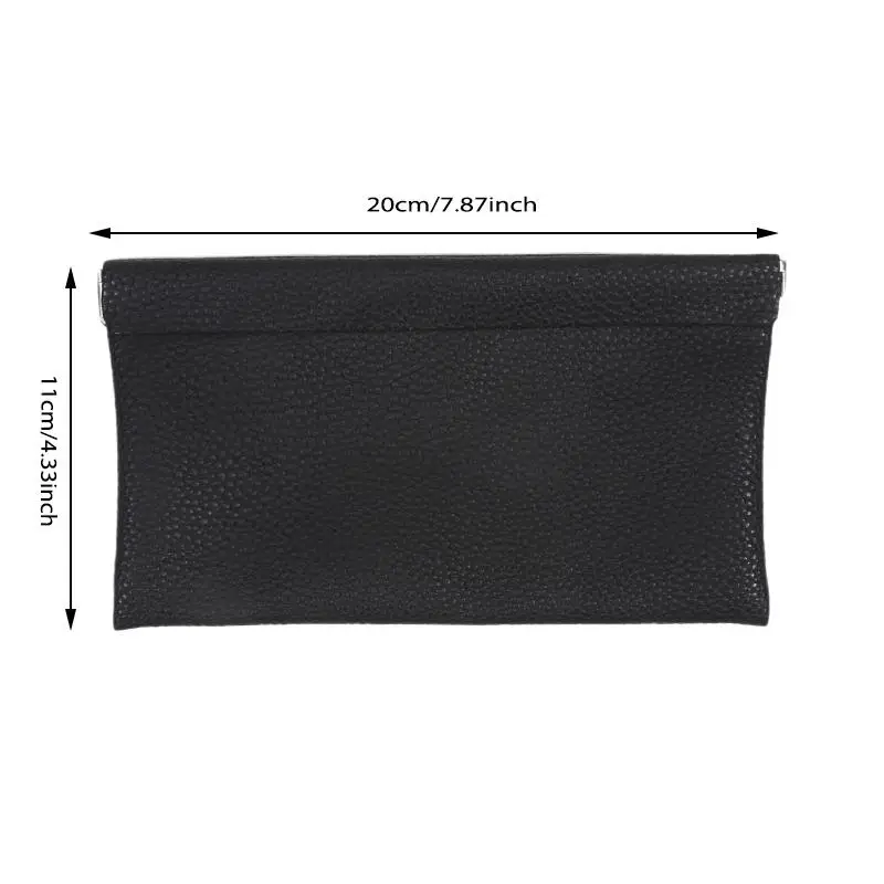 Self-Closing Artificial Leather Long Wallet Passport Driver's License ID Holder Headphone Data Cable Storage Cash Pouch thumbnail 5