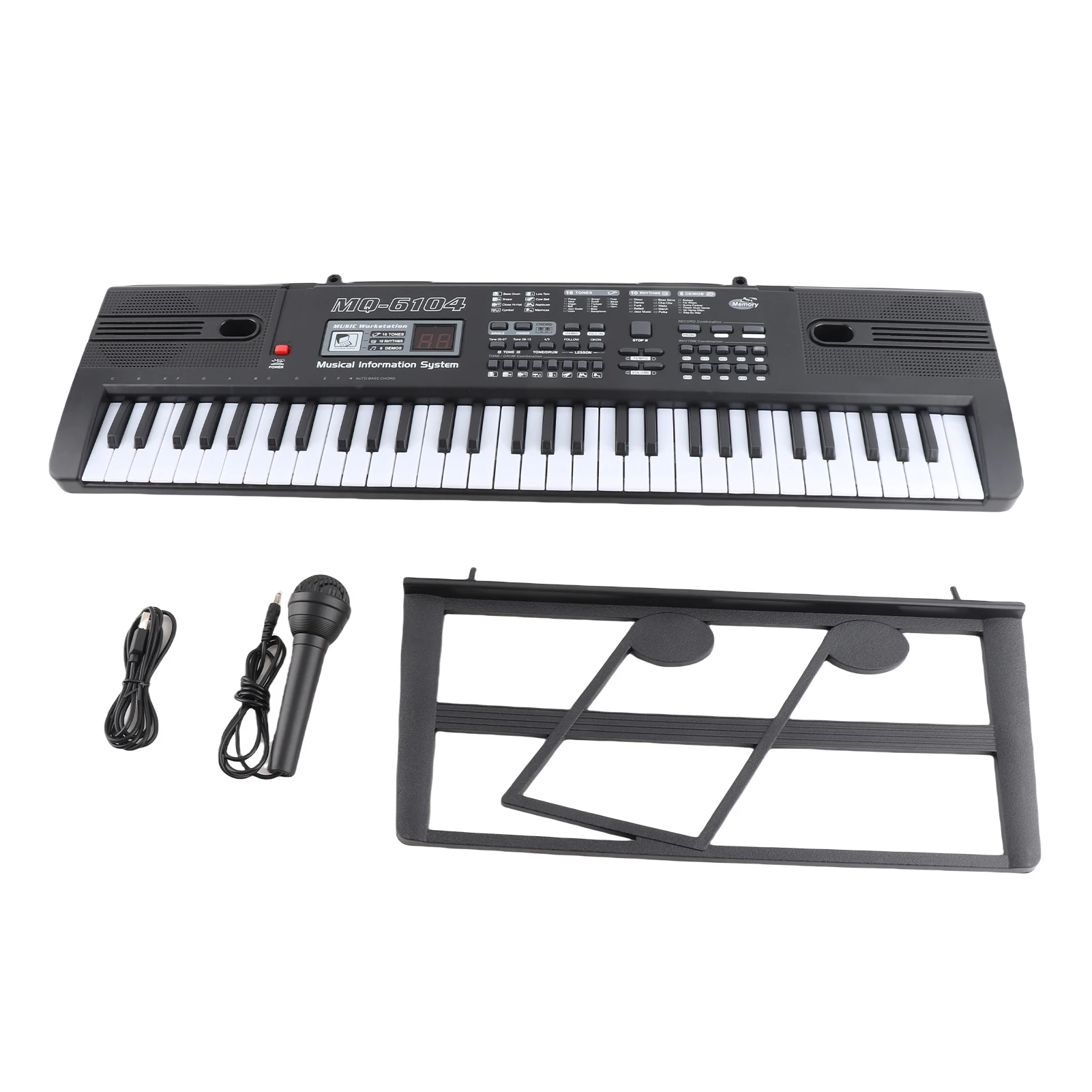 Kid Electronic Organ 61 Keys Digital Music Electronic Organ Portable Keyboard with Microphone for Children thumbnail 2