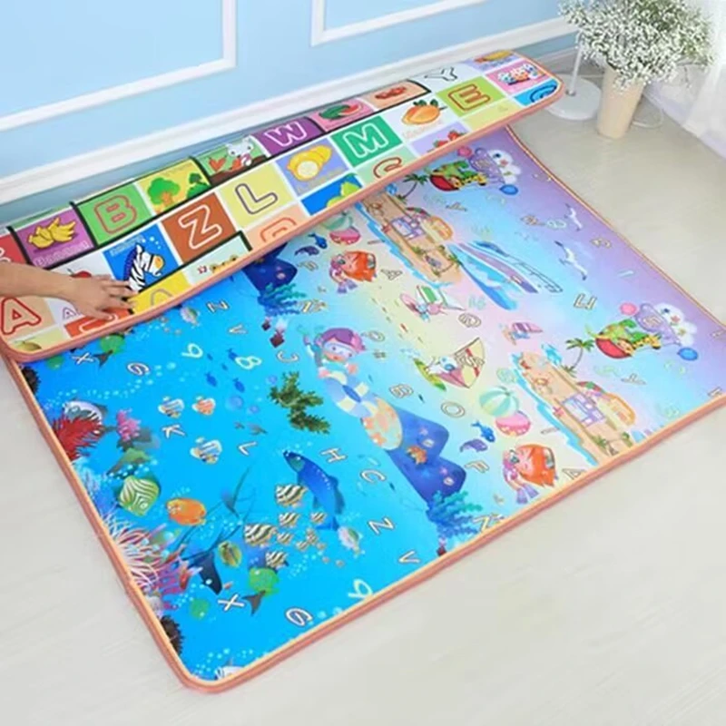 200x180/180x150/180x120cm Play Mat for Children's Thick Safety Mat Friendly Crawling Play Mats Folding Mat Carpet Rug Playmat thumbnail 2