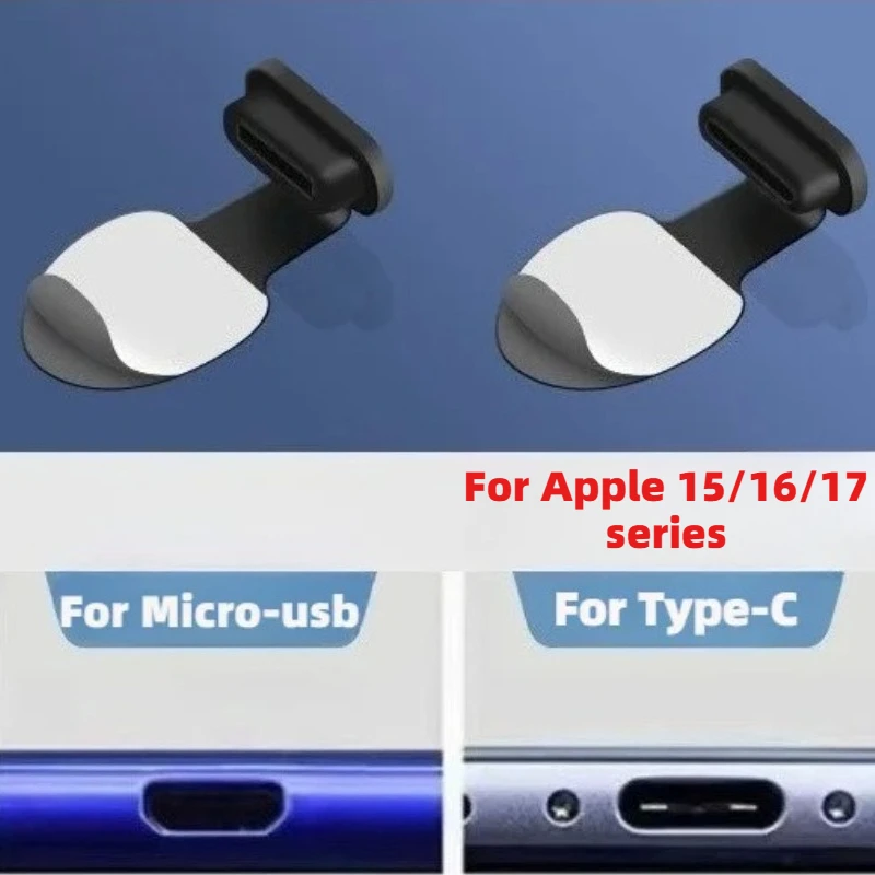 5PCS Charging Port Dust Plug for IPhone USB Type-C Silicone Dustplugs Cover thumbnail 3