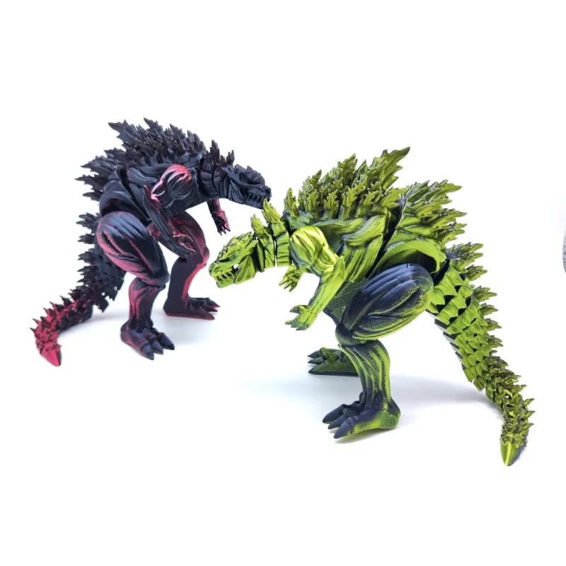 3D Printed Muscle Dinosaur Action Figure Mini Toys Monster Figure Joint Model Movable Rotatable Desktop Ornament Kids Gift thumbnail 2