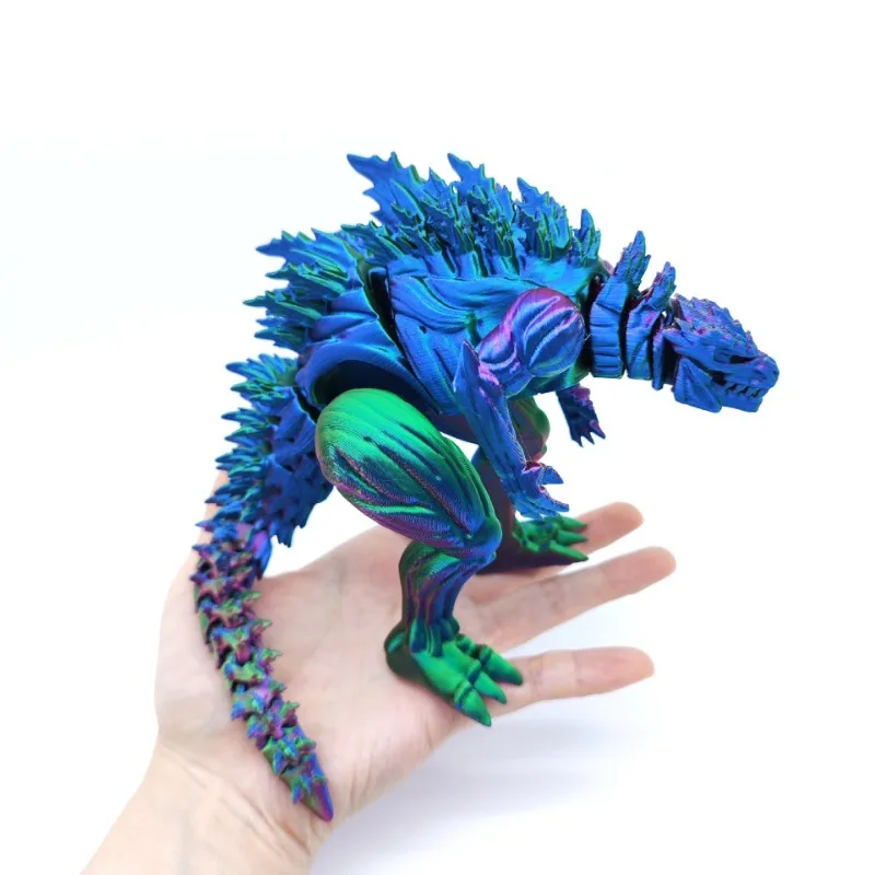 3D Printed Muscle Dinosaur Action Figure Mini Toys Monster Figure Joint Model Movable Rotatable Desktop Ornament Kids Gift