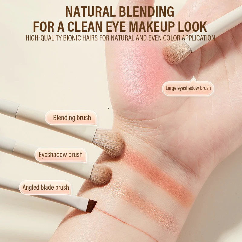 5/7/10/12pcs Professional Makeup Brushes Tools Set White Eyeshadow Eyeliner Foundation Brush Women Facial Beauty Cosmetic Tool thumbnail 6
