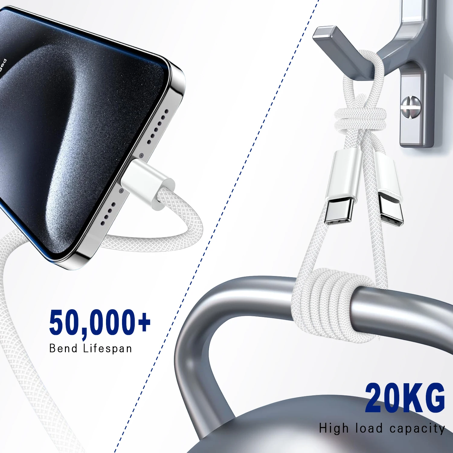 Type C to Type C Fast Charging PD 60W 1m 2m Mobile Phone Date Cable For Iphone15 16 17 Samsung Huawei USB C to C  Charger Cable thumbnail 6