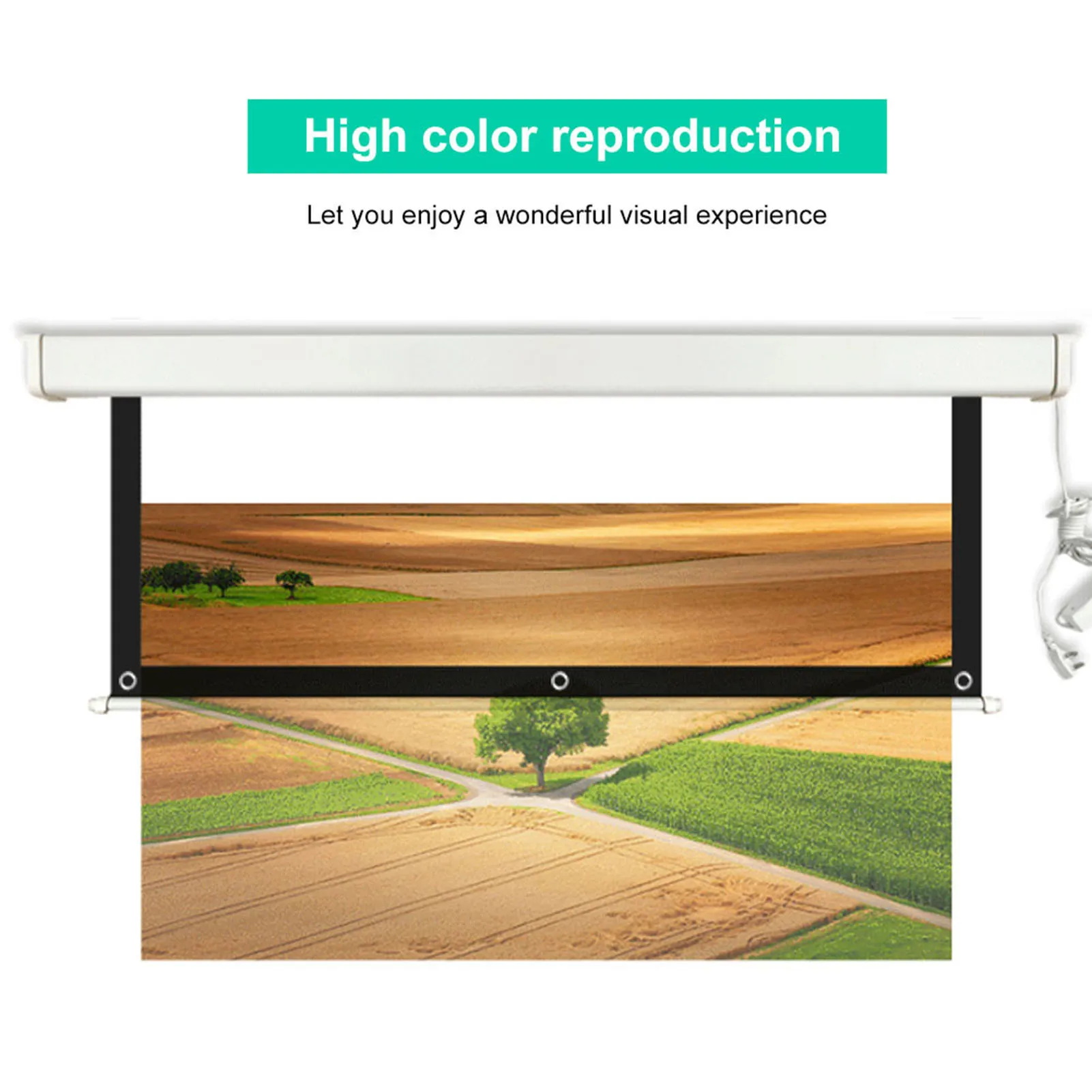 100'' Projector Screen 84-100inch 16:9 HD Projector Screen 3D Film Portable Screen Curtains Projector Screen HD Projector Screen thumbnail 4