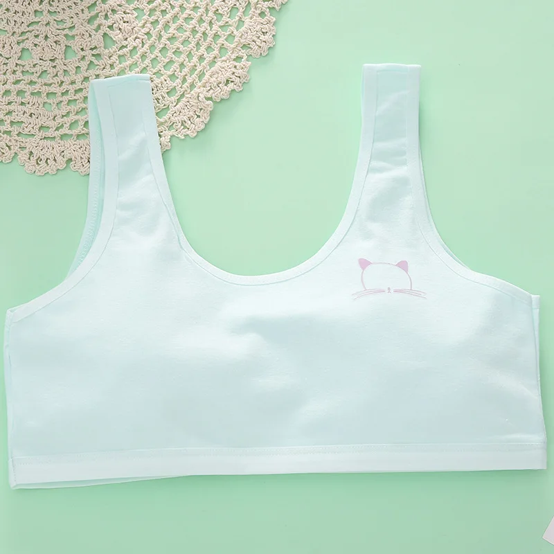 Girls' Underwear Small Vest Developmental Period Big Children's Bra Cartoon and Simple Children's Cotton Bra for Little Girls thumbnail 6