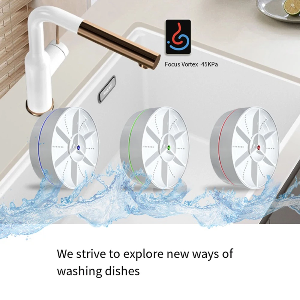 Kitchen Wireless Mini Dishwashers USB Ultrasonic Sink Fruit Vegetable Dish Washer Electric Portable Washing Machines 식기세척기 thumbnail 5