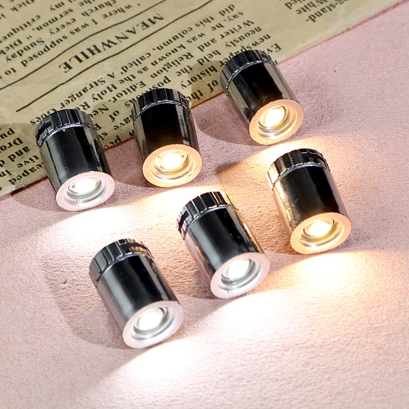 5PCS Mini Creative LED Lamp Electroplating Colorful Tube Rotating Switch Light Toys DIY Dollhouse Balloon Party Decor Materials thumbnail 2
