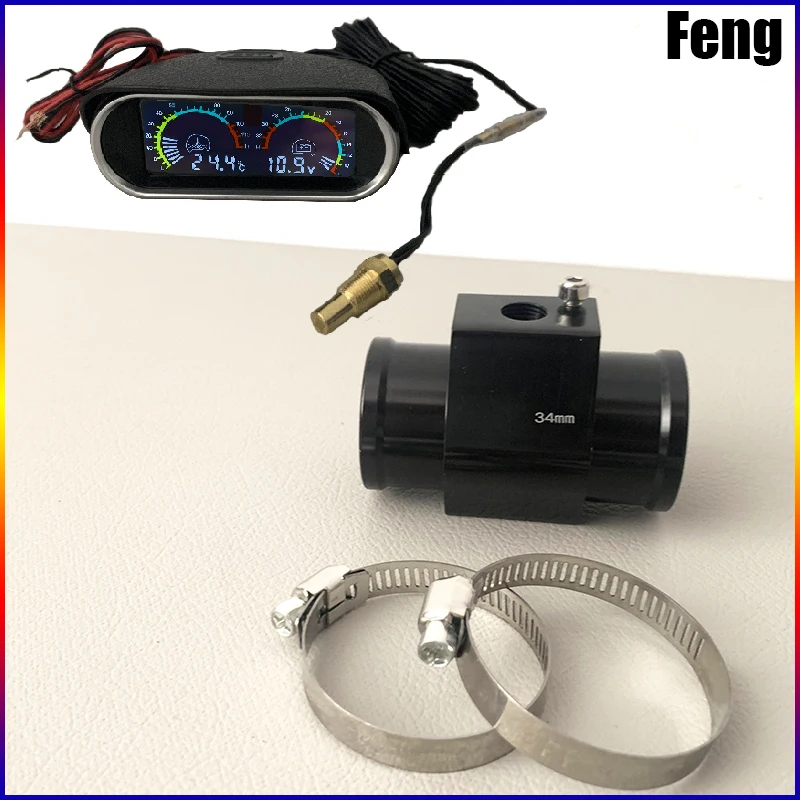 HQ Water Temperature Sensor Head Joint Sensor Radiator Adapter 1/8NPT 12V 24V Digital Water Temperature Gauge Voltmeter thumbnail 4