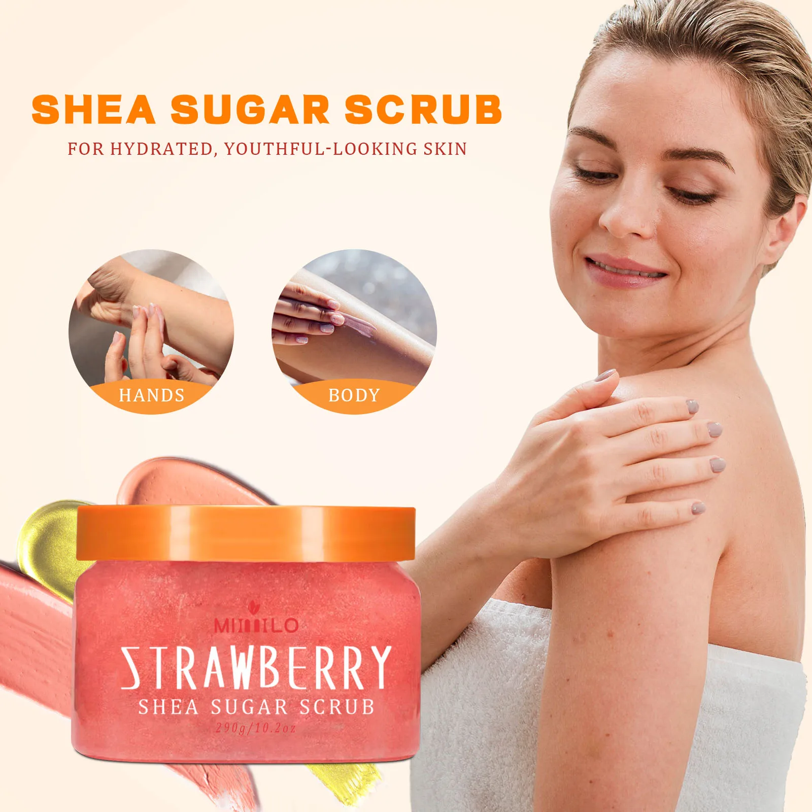 SHEA SUGAR SCRUB, exfoliating scrub, smooth and beautiful skin, moisturizing and nourishing care, can be used on the whole body thumbnail 2