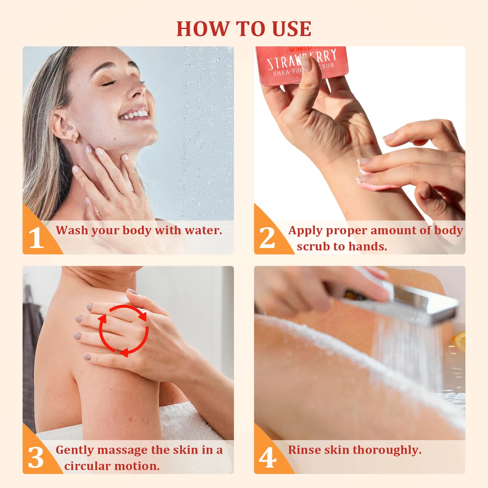 SHEA SUGAR SCRUB, exfoliating scrub, smooth and beautiful skin, moisturizing and nourishing care, can be used on the whole body thumbnail 5