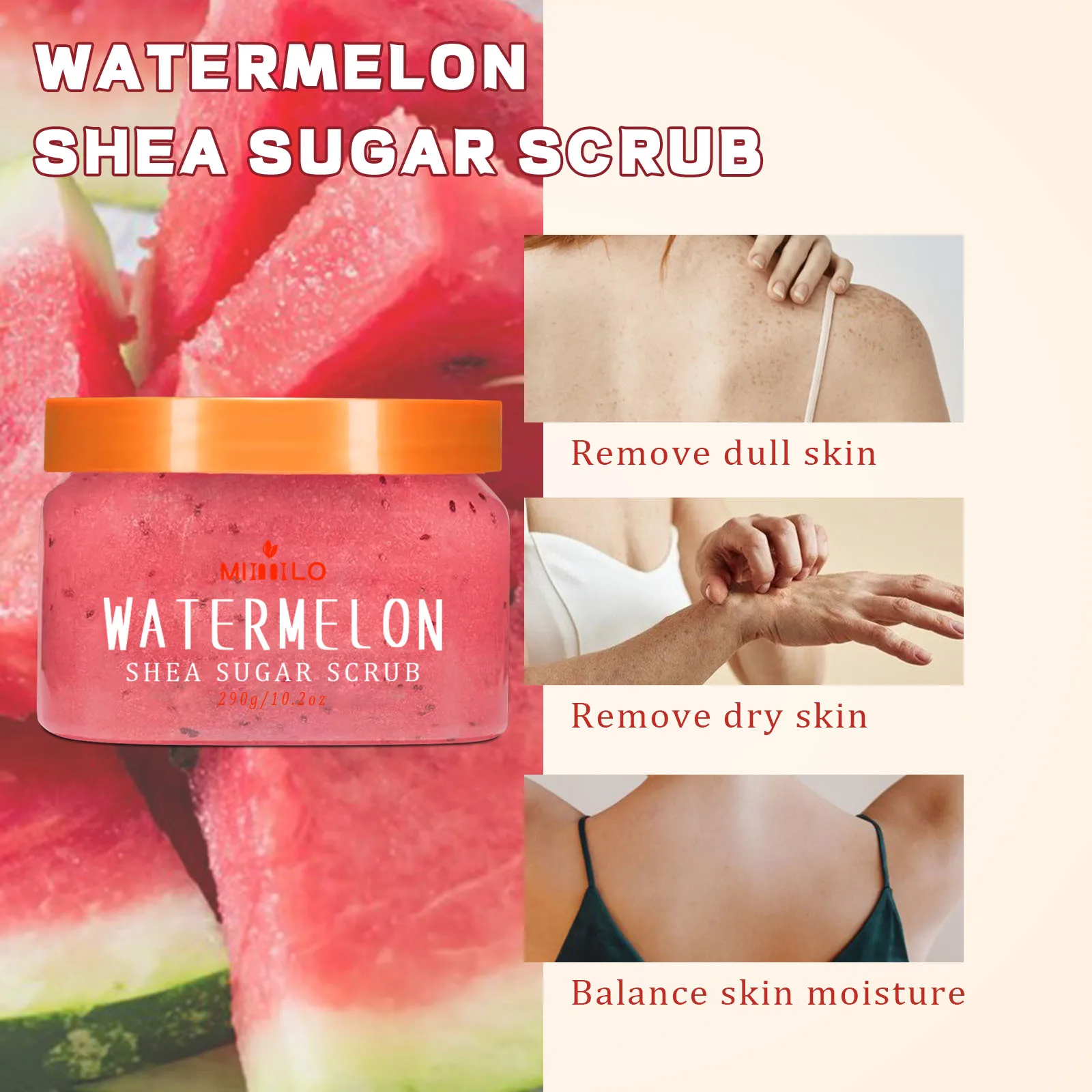 SHEA SUGAR SCRUB, exfoliating scrub, smooth and beautiful skin, moisturizing and nourishing care, can be used on the whole body thumbnail 3