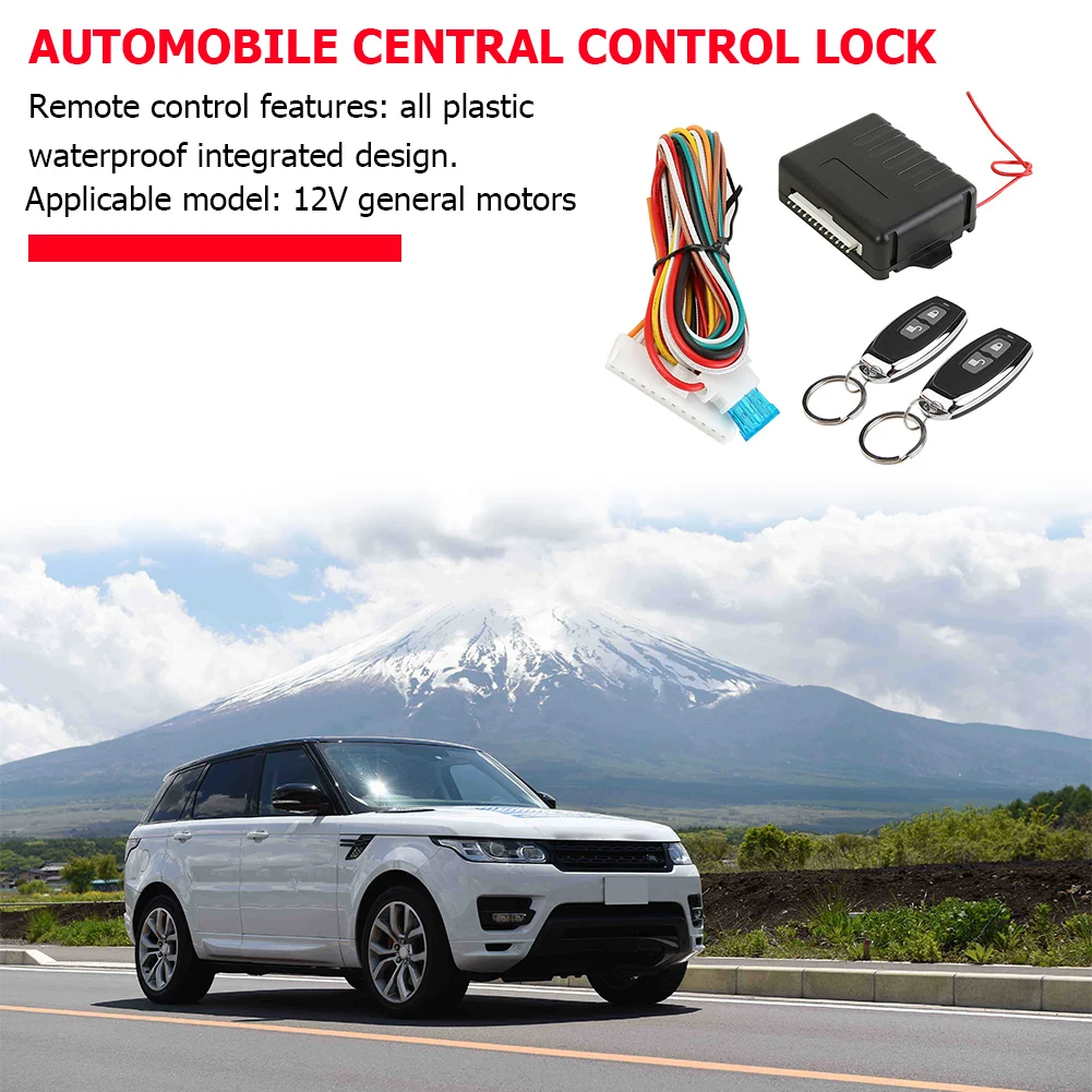 Car Remote Central Door Lock Kit with Remote Control Keyless Entry Alarm System 433.92MHz Keychain Central Kit System Button thumbnail 4