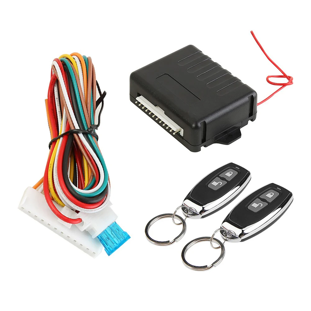 Car Remote Central Door Lock Kit with Remote Control Keyless Entry Alarm System 433.92MHz Keychain Central Kit System Button thumbnail 5