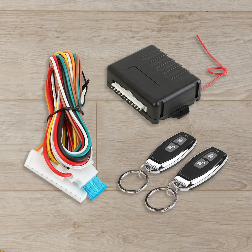 Car Remote Central Door Lock Kit with Remote Control Keyless Entry Alarm System 433.92MHz Keychain Central Kit System Button thumbnail 2