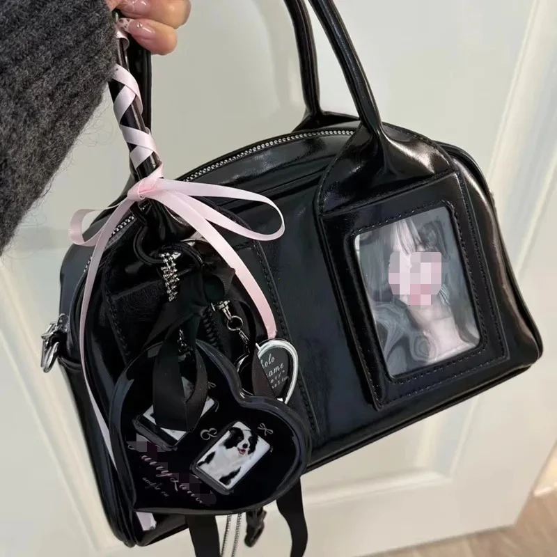2026 New Y2K Harajuku Shoulder Bag Women Korean Transparent Ita Bag Crossbody Bag Female Japanese Designer Trend Handbag Purse thumbnail 3