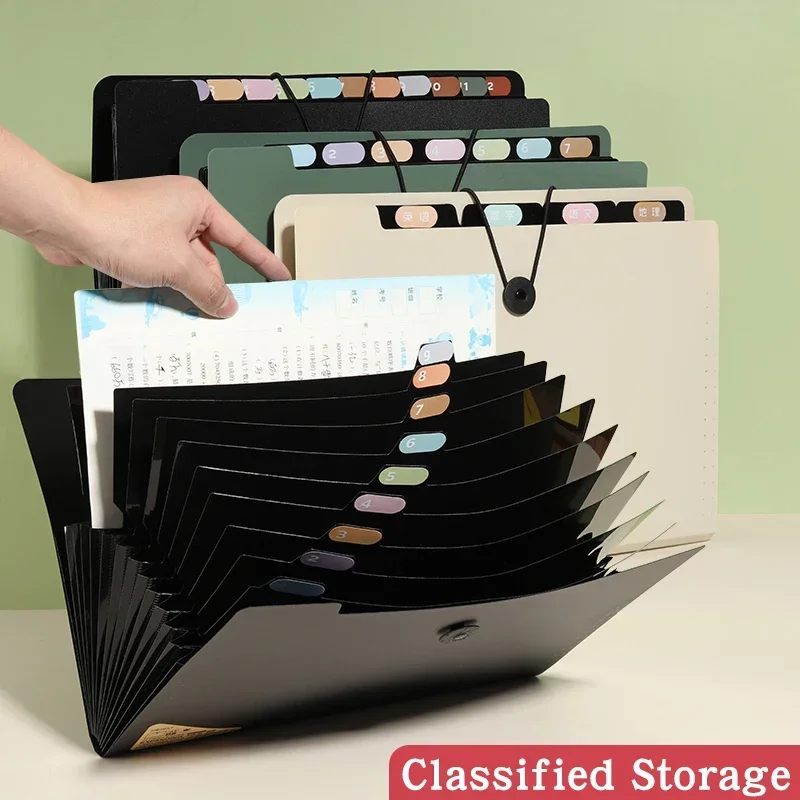 5 Layers A4 File Folder Storage Bag Test Paper Desktop Tool School Stationery Office Supplies thumbnail 2