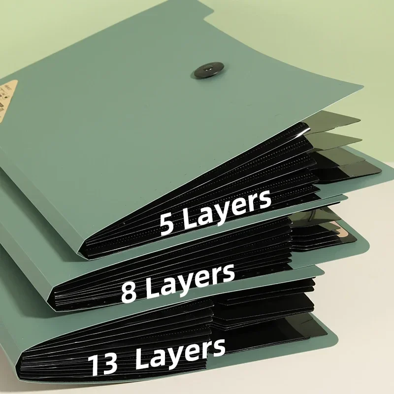 5 Layers A4 File Folder Storage Bag Test Paper Desktop Tool School Stationery Office Supplies thumbnail 3