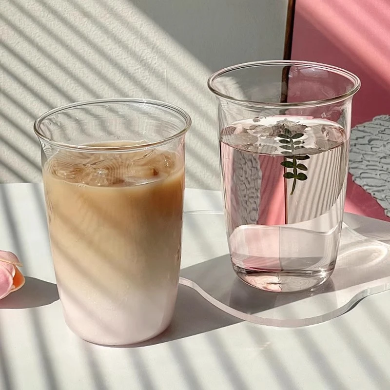 Coffee Glass Cup Japanese Milk Water Coffee Glass Mug Transparent Water Drinking Cup Cocktail Juice Bar Glass Kitchen Decor