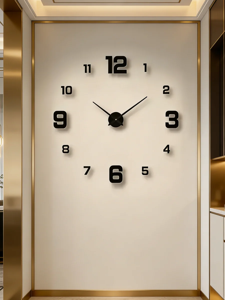 Large 3D Wall Clock Luminous Classic Wall Clocks DIY Digital Clock Wall Watches Stickers Silent Clock for Home Living Room Table thumbnail 3
