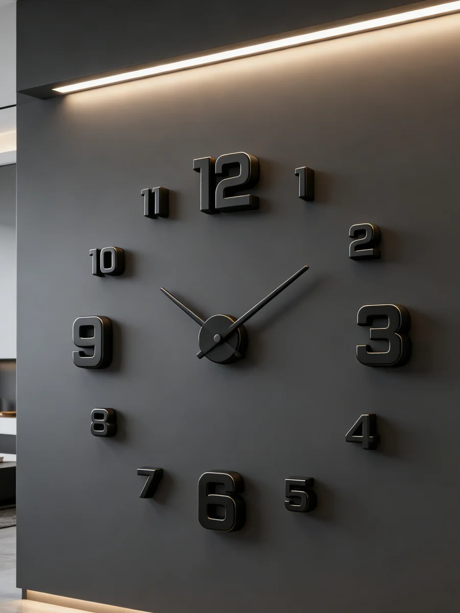 Large 3D Wall Clock Luminous Classic Wall Clocks DIY Digital Clock Wall Watches Stickers Silent Clock for Home Living Room Table thumbnail 2