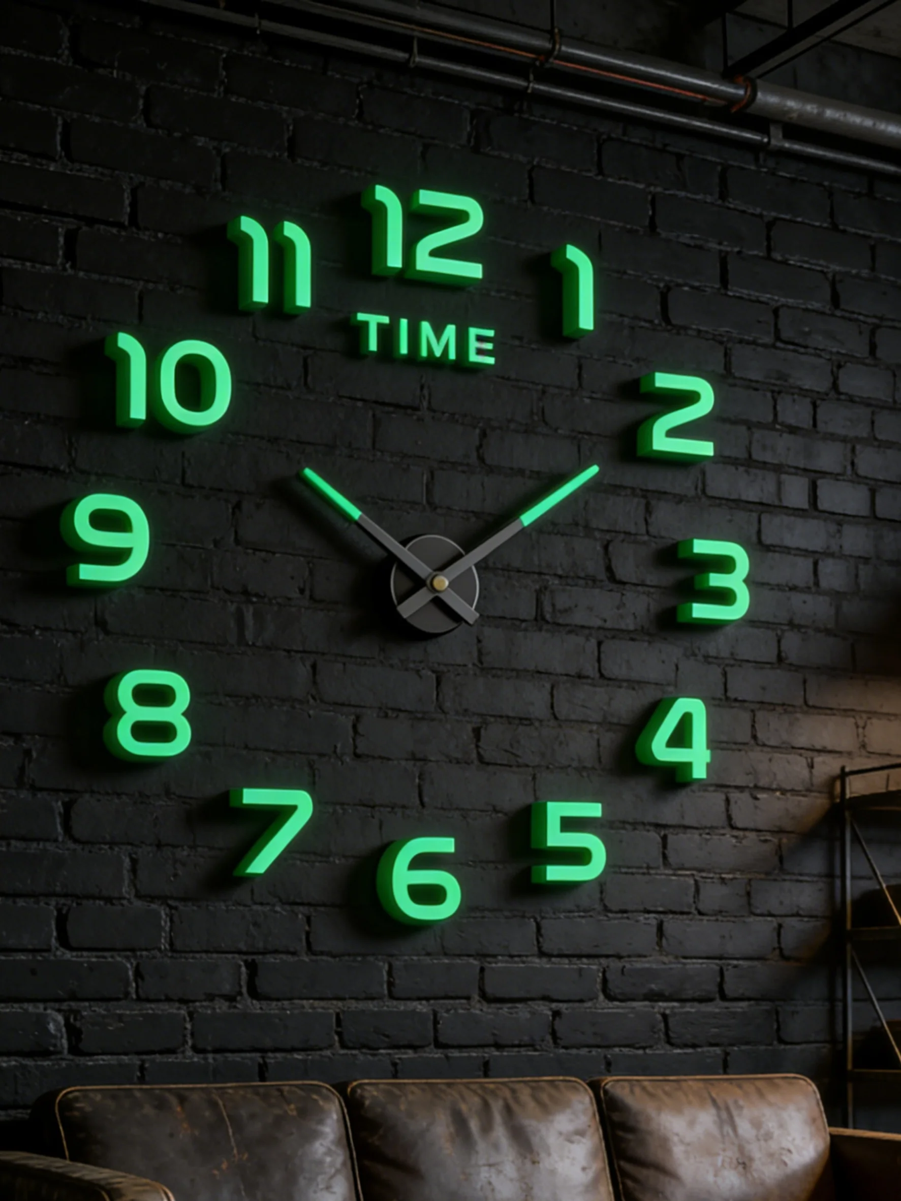 Large 3D Wall Clock Luminous Classic Wall Clocks DIY Digital Clock Wall Watches Stickers Silent Clock for Home Living Room Table thumbnail 4