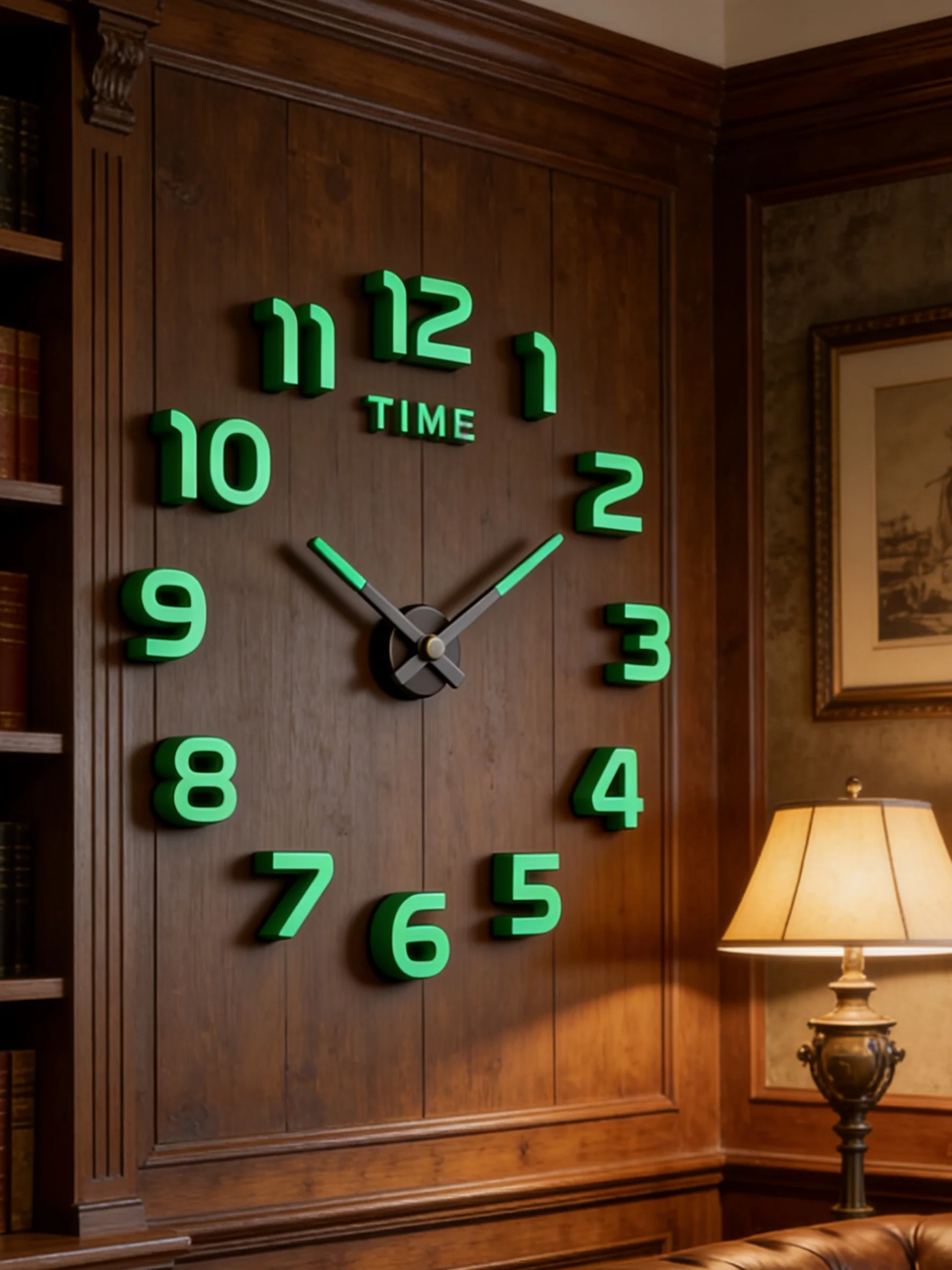 Large 3D Wall Clock Luminous Classic Wall Clocks DIY Digital Clock Wall Watches Stickers Silent Clock for Home Living Room Table thumbnail 2