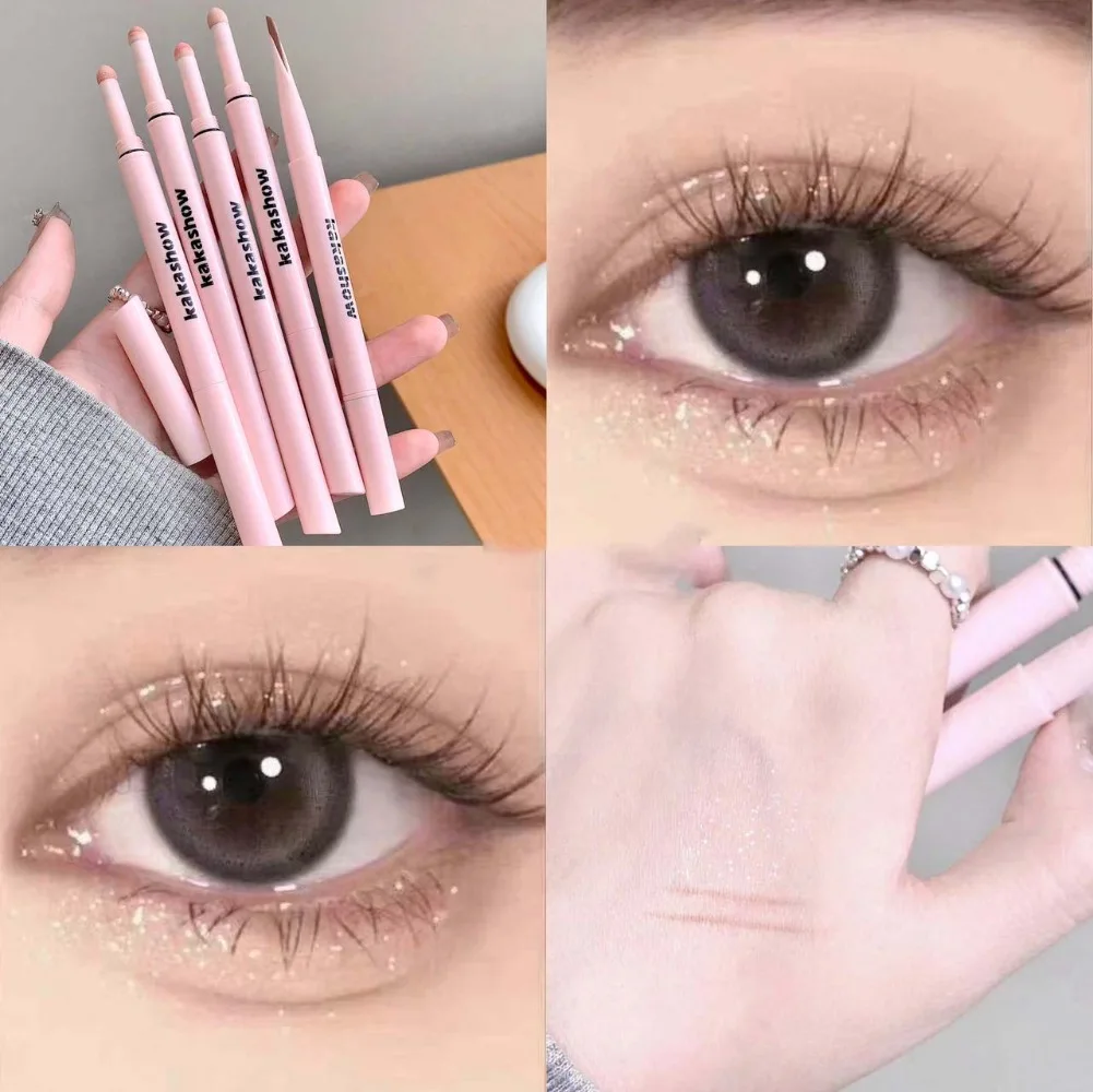 Double-end Lying Silkworm Eyeliner Pencil Diamond Glitter Matte Aegyosal Pen Brightening Cream Shadow Highligher Eye Makeup thumbnail 5
