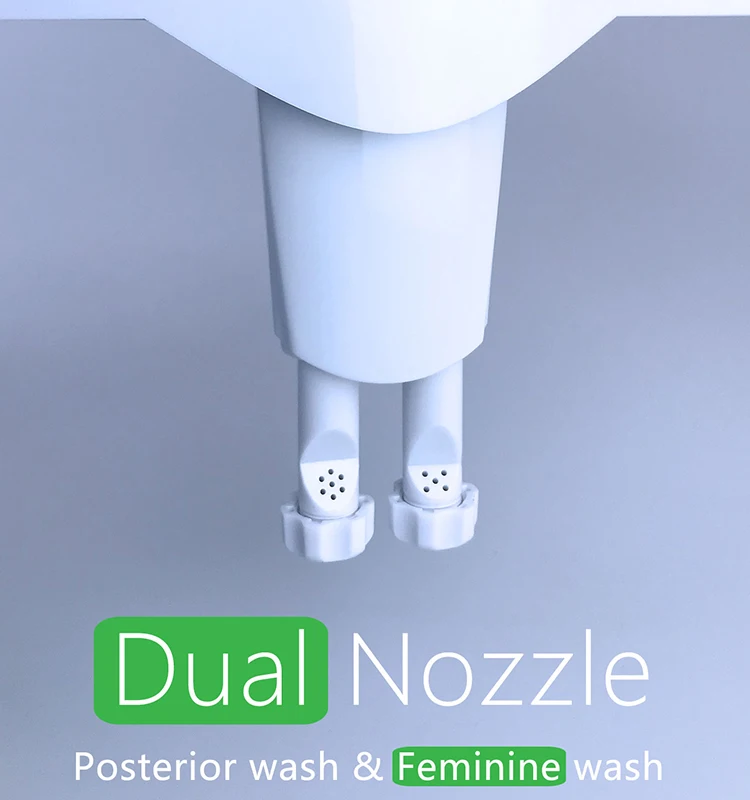 Self Cleaning Bidet Toilet Seat Attachment Bidet Sprayer Cleaner Shattaf Butt Wash Dual Nozzle Bidet thumbnail 4