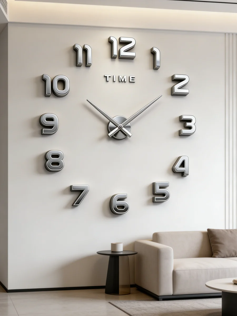 Large 3D Wall Clock Luminous Classic Wall Clocks DIY Digital Clock Wall Watches Stickers Silent Clock for Home Living Room Table thumbnail 4