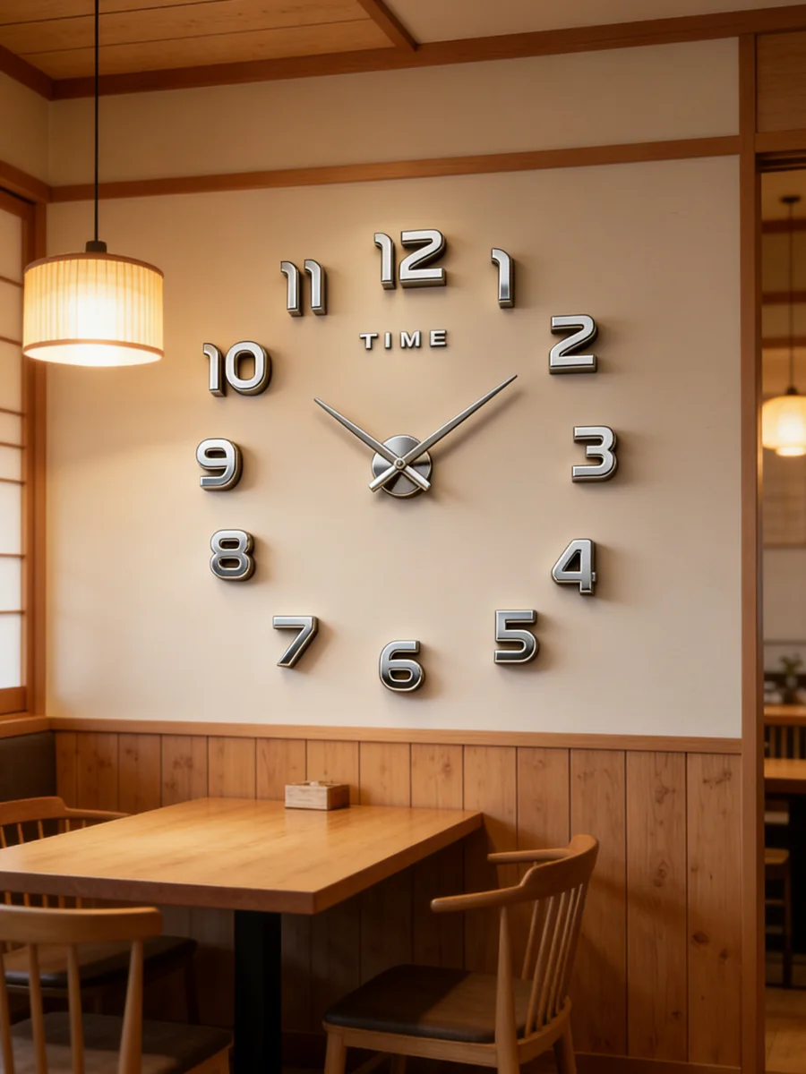 Large 3D Wall Clock Luminous Classic Wall Clocks DIY Digital Clock Wall Watches Stickers Silent Clock for Home Living Room Table thumbnail 2