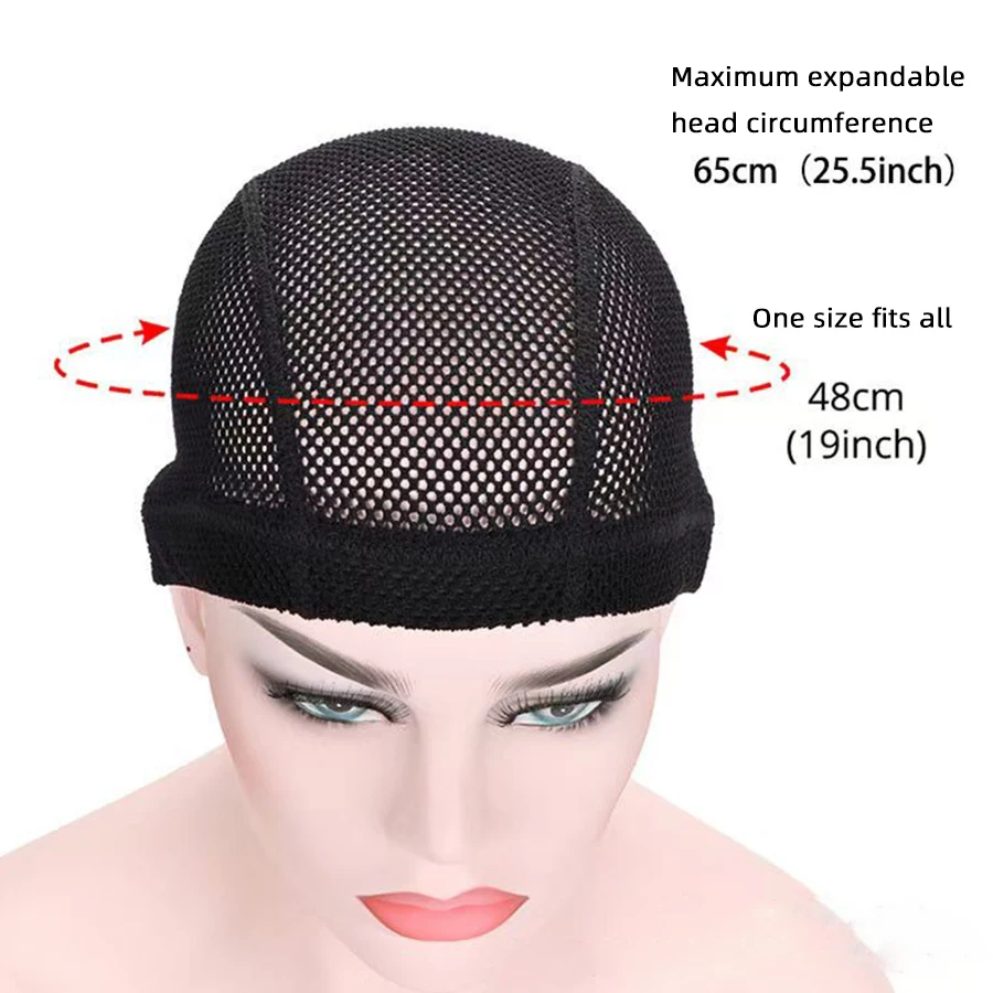 1-5 Pcs Wig Cap Black Crochet Wig Caps Stretchable Mesh Wigs Caps Non Slip Hair Nets Weaving Cap for Making and Keeping Wigs thumbnail 6