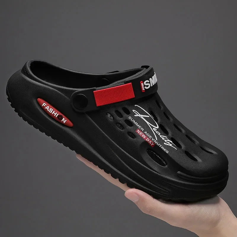 Summer Clogs Sandals 47 Men Clogs EVA Slippers Soft Sole Breathable Beach Slippers Men Home Slippers Outdoor Antiskid Slippers thumbnail 4