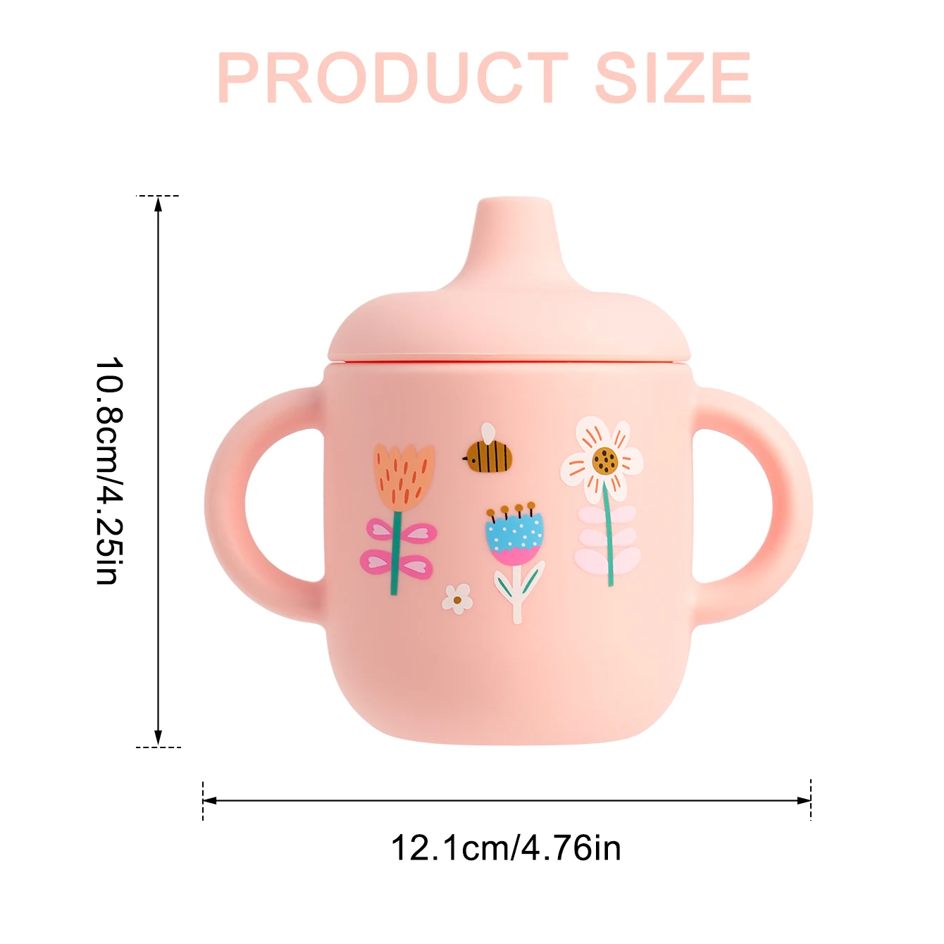 1PCS Cartoon Silicone Baby Feeding Cup BPA Free Leak Proof Training Cup With Handle Travel Friendly Dishwasher Safe Baby Stuff thumbnail 4
